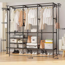 Closet Arara com sapateira cabideiro em prateleiras preto