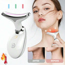 Massageador Facial Rejuvenescedor com Luz de 3 Cores e Calor