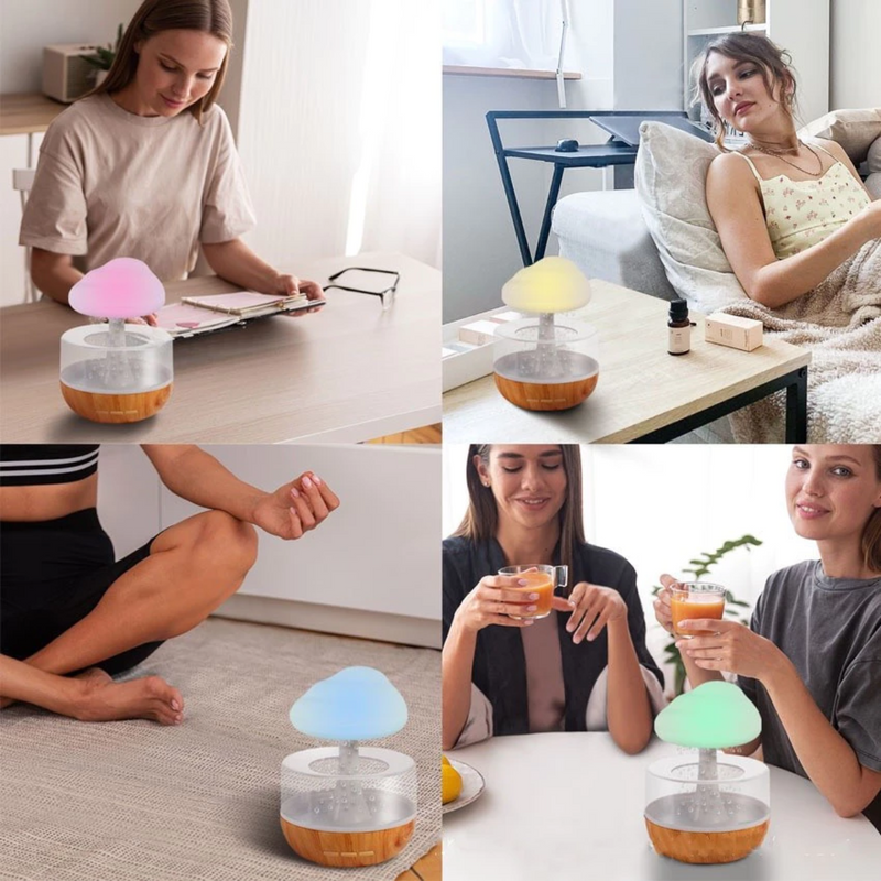 Umidificador Nuvem de Chuva Luminária