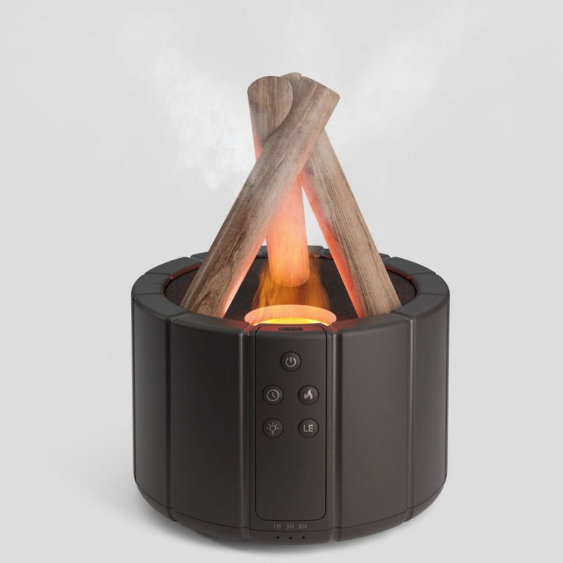 Difusor Umidificador Aromático Fogueira Led Controle Bivolt