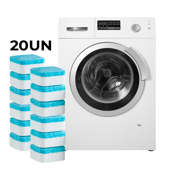 Kit 20 Pastilhas Para Máquina de Lavar