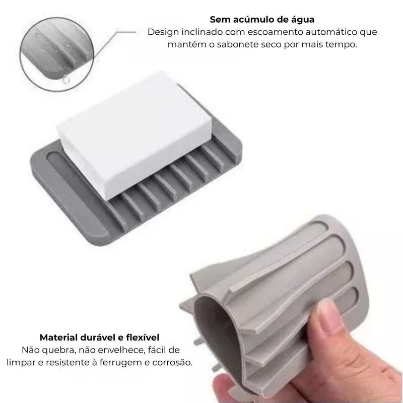 Saboneteira de Silicone com Dreno