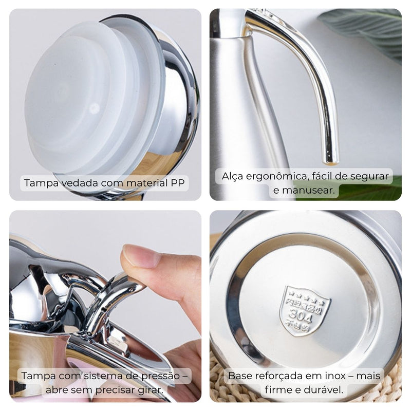 Garrafa Térmica Inox 2 Litros – Conserva Bebidas Quentes e Frias