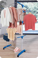 Varal Torre Retrátil 3 Andares com Rodinhas + Resistente