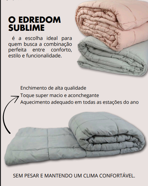 Edredom Sublime Toque Macio Alta Qualidade