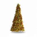 Árvore de Natal Decorativa 50 cm em Fio Metálico – Dourada, Prata, Verde ou Vermelha