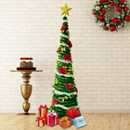Árvore Natal Dobrável 1 Metro E 80cm  COM ENFEITES