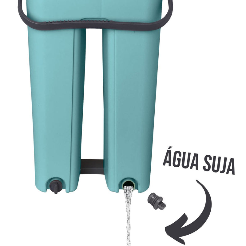 Kit Mop Flat 2 Refis + Espanador Flexível de Microfibra
