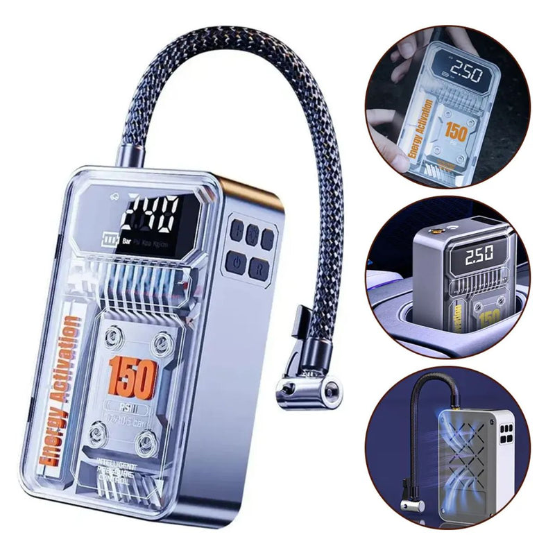 Compressor de Ar Portátil Digital Inflar Pneu Colchão
