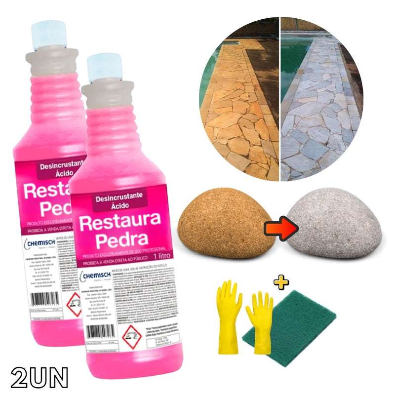 Restaura Pedra c/Ácido Fluorídrico Limpa Pedra