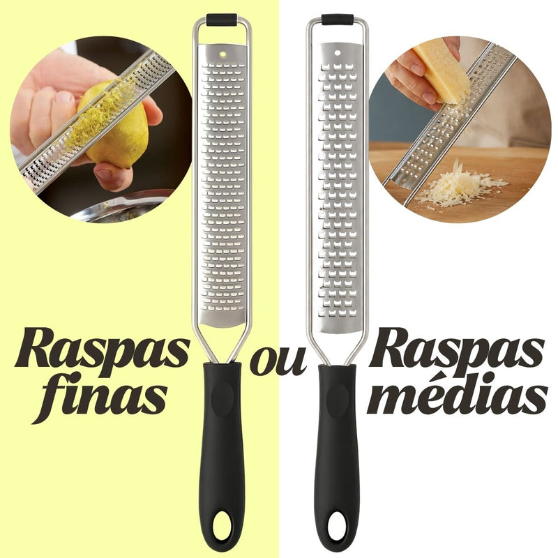 Ralador Inox Zester Limão Queijo Tempero