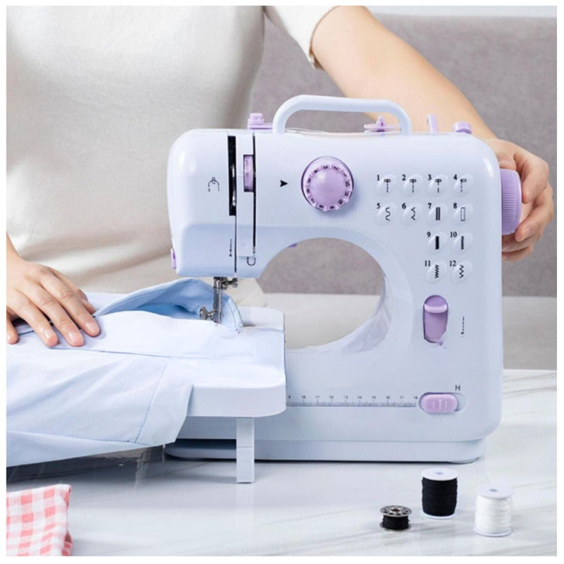 Mini Máquina De Costura Multifuncional Portátil 12 Pontos