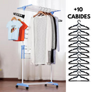 Varal Torre 3 Andares Cabideiro + 10 Cabides