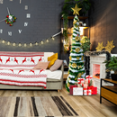 Árvore Natal Dobrável 1 Metro E 80cm  COM ENFEITES